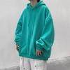 Herren Weinrot Plus Samt Kapuzenpullover - Lässige Lockere Herbst/Winter Oberbekleidung