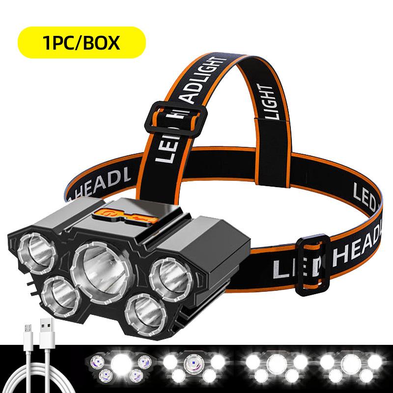 

Светодиодные фонари USB-фары 5 светодиодных лампочек аккумуляторные фары большой емкости наружное рабочее освещение белый