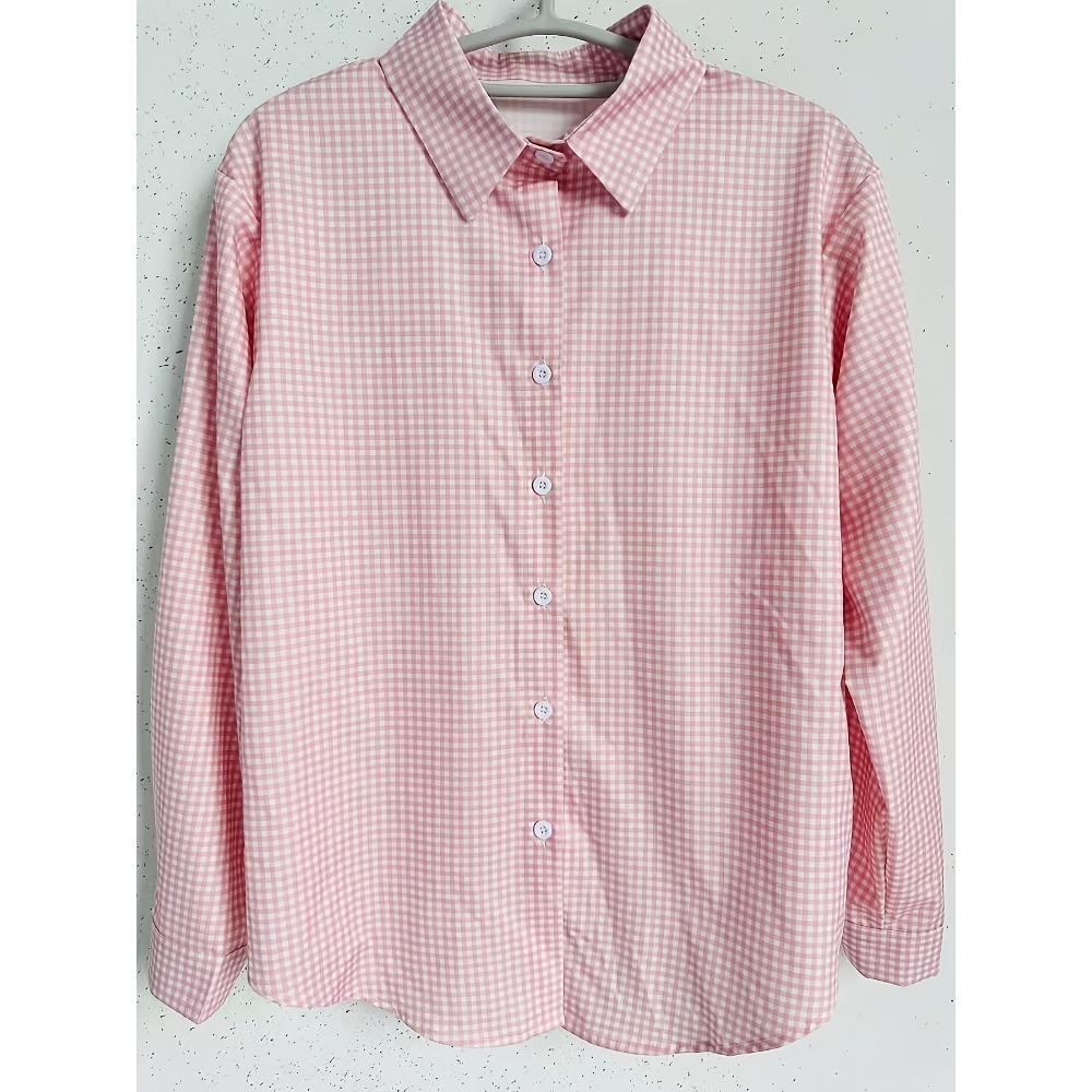 Women's Printed Shirt - Long Sleeve Button Down Shirt, Classic Neckline, Perfect for Office