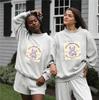 Women's Casual Loose-Fit Mid-High Collar Sweatshirt for Spring and Autumn
