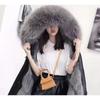 Winter New Wool Cotton Clothes Medium and Long Women's Removable Imitation Raccoon Hair Liner Thickened Large Size Imitation Fur Jacket