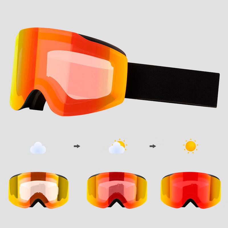 SkiPower Magnetic Photochromic Anti-Fog Double-Layer Ski Goggles