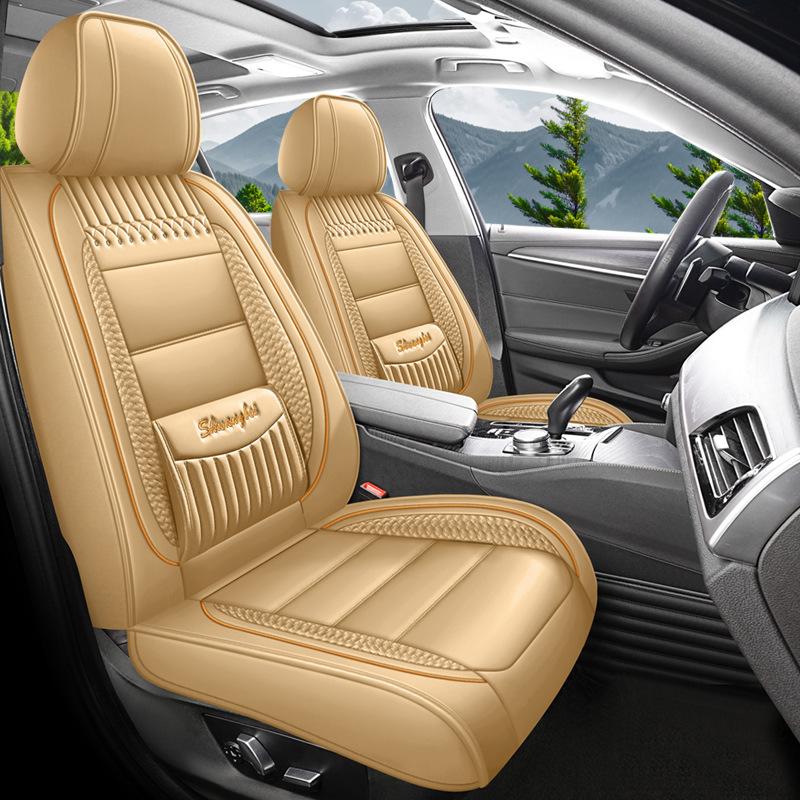 Set Completo 5 Posti Coprisedili Auto in Ecopelle PU Resistenti e di Supporto per Volkswagen Tiguan per Hyundai Venue per KIA Sportage