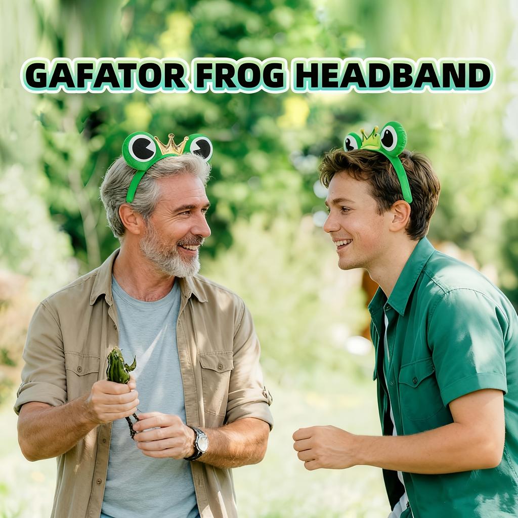 2-Piece Frog Dress Up Accessories Frog Hair Band Bow Tie Frog King Headdress Carnival Costume Party