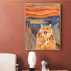 The World Is Ruled by Cats Wall Art Canvas Painting Funny Famous Moive Poster And Print The Great Wave Pictures For Living Room No Frame