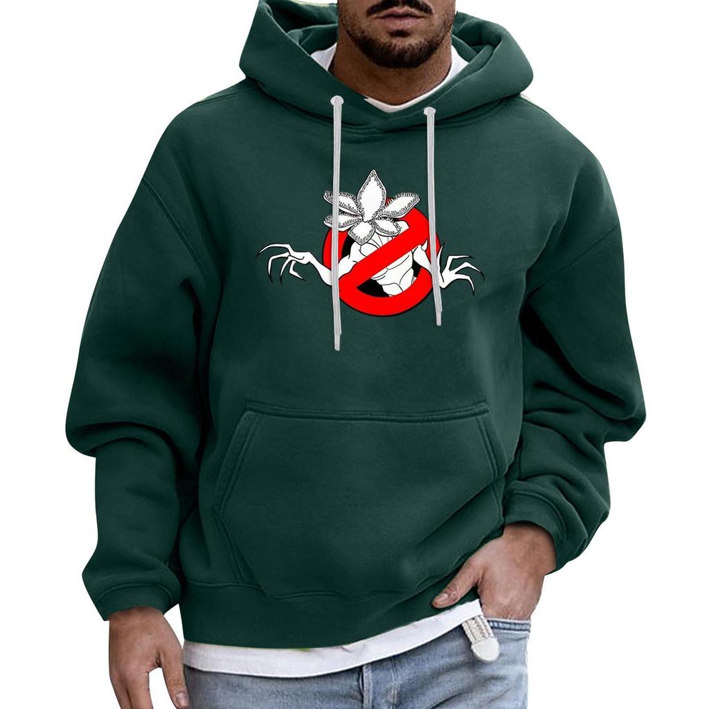 Herren Sport Freizeit Langarm Kapuzenpullover mit Tasche