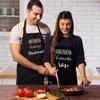 Husband Wife Couple Apron Wedding Engagement Anniversary Bridal Shower Bride groom Mr Mrs Newlyweds just Married Gift Present