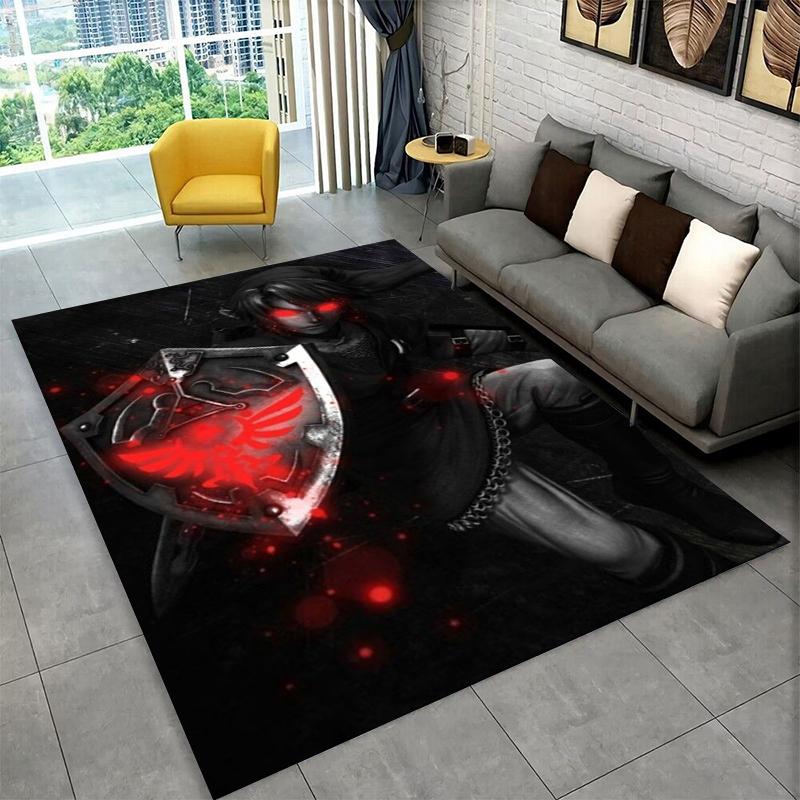 Classic Game Z-Zelda Cartoon Link Carpet Rug for Playroom Bedroom Living Room Sofa Home Decor,kid Area Rug Non-slip Floor Mat