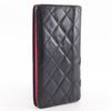 CHANEL Cambon line Purse A26717 Bifold black Calfskin Women Used