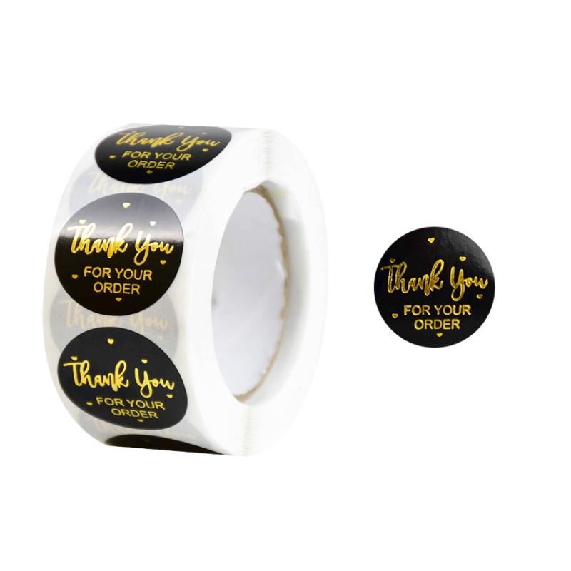 500pcs Round Labels Thank You Gift Sealing Sticker Kraft Paper Candy Gift Box Bag Wedding Holiday birthday party decoration tags