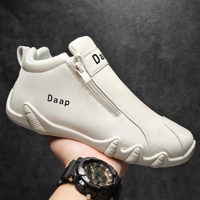 British Style Fashion Short Boots Men  Luxury Leather Anti Slip Comfortable Work Shoes Outdoor Travel Sports Casual Shoes 2024