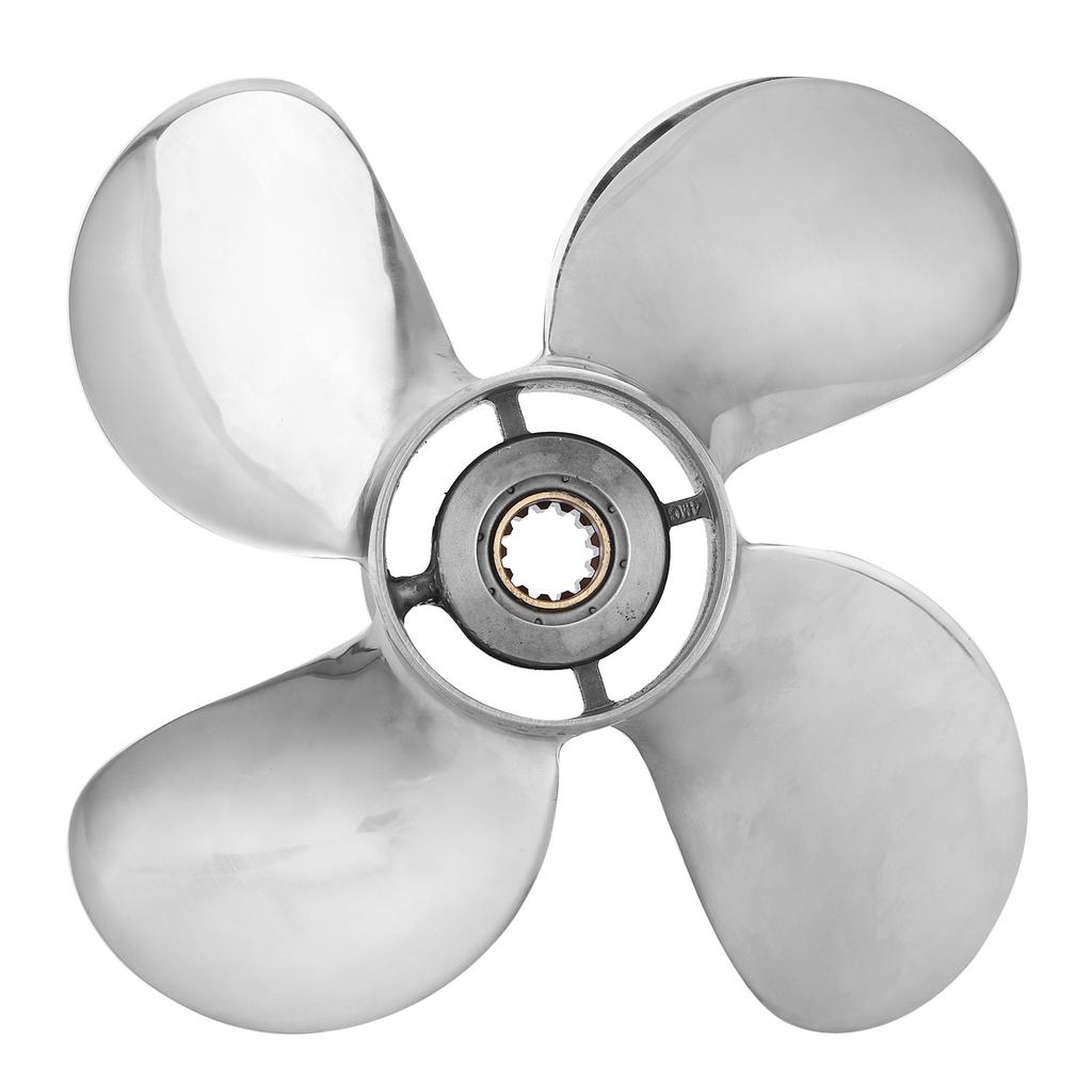 11.6x12 RH RH Outboard Propeller 4 Blades Stainless Steel Fit for Yamaha 25?60HP Engine