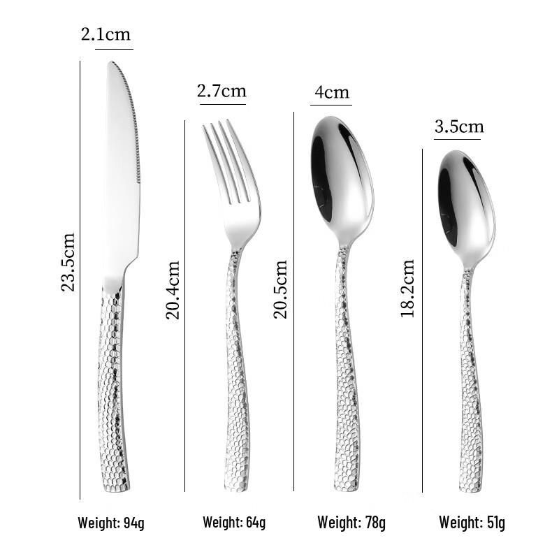 

Abay Hammered Stainless Steel Dinnerware