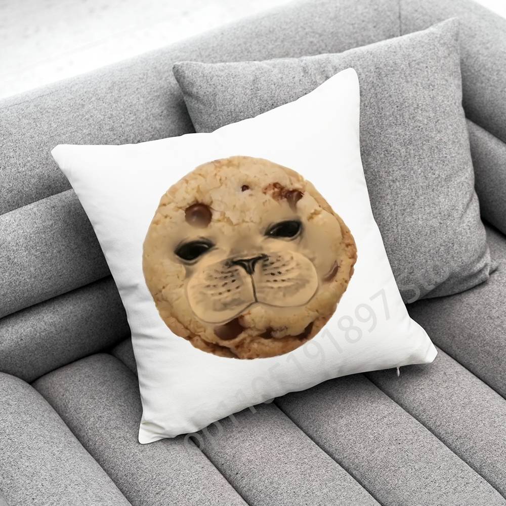 Seal Sea Cute Funny Throw Pillow Case For 50x50cm 40x40cm 55x55cm 45x45cm 30x30cm Square Bedroom Pillowcase Cover
