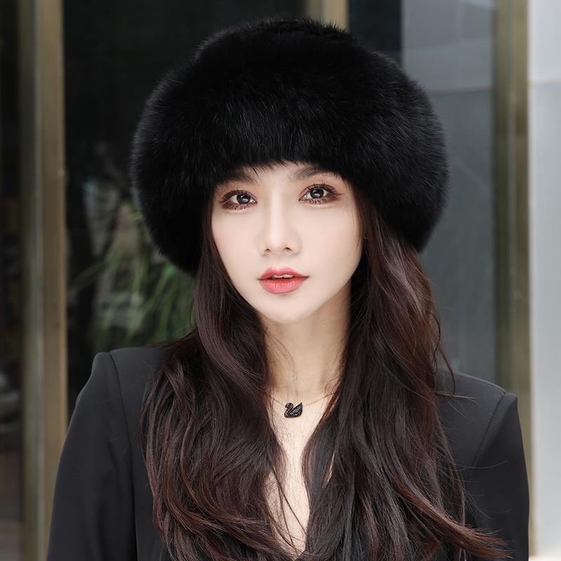 New Women Winter Luxury Knitted Real Mink Fur Bomber Hat Natural Warm Fox Fur Cap Girls Quality Soft 100% Genuine Mink Fur Hats