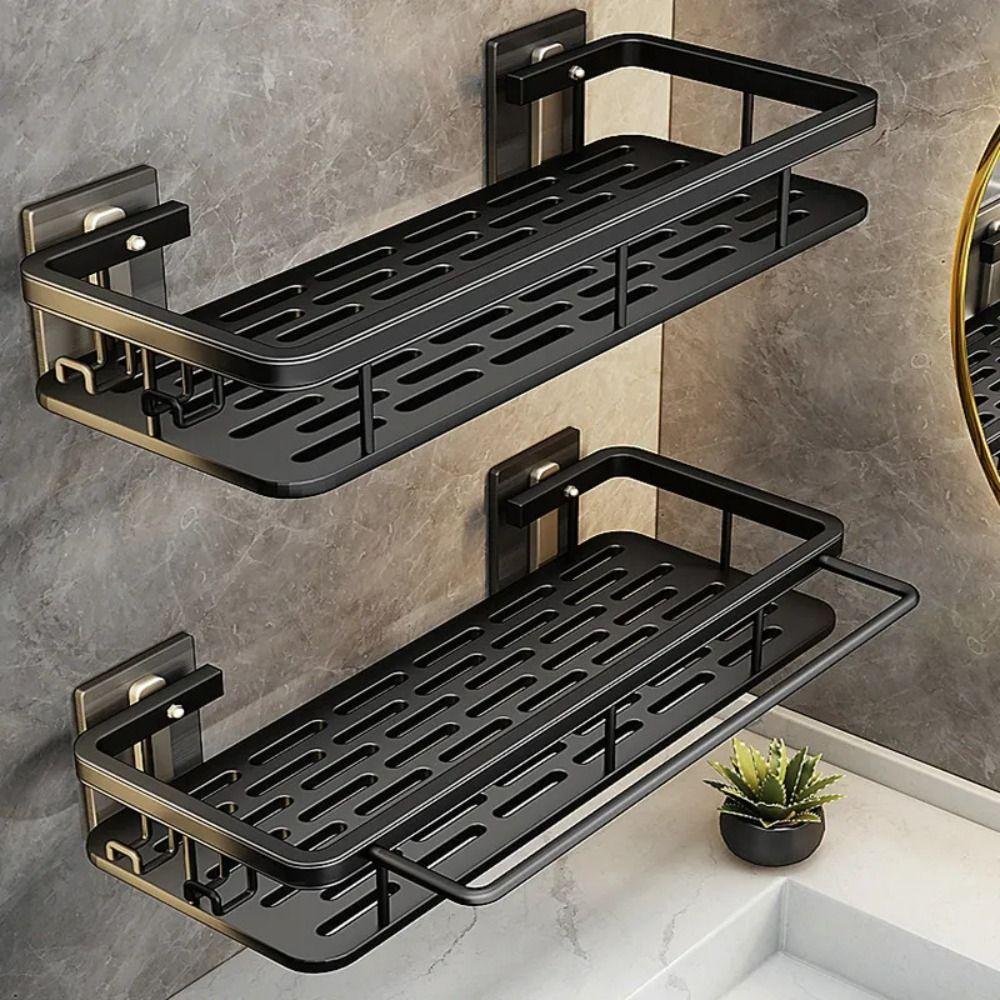 Waterproof Bathroom Storage Rack Rustproof Home Storage Organizer Wall-Mounted Shelf Rack  Home