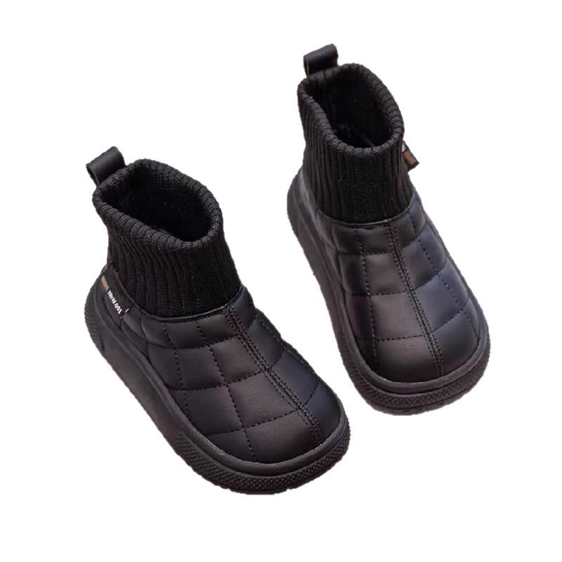 Girls' Snow Boots, Children's Fleece-lined boots2026New Winter Waterproof Cotton Shoes for Baby Girls and Boys, Children's Shoes