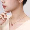 Necklace for Adjustable Pink Gift [Mesaro] Women, Zircon, Moebius, Hypoallergenic, Chain, Length, Zircon, Couple, Fashion, Sparkly, Popular, Stylish,