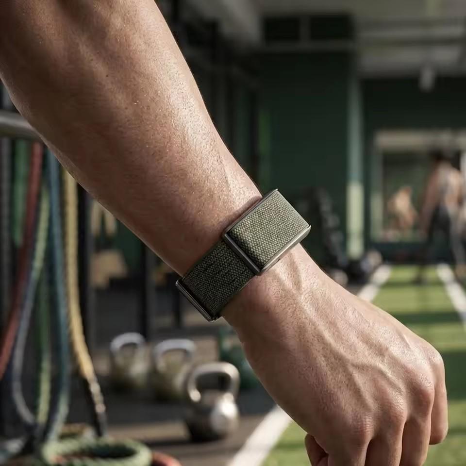 For Whoop 5.0 Strap, Nylon Magnetic Elastic Replacement Wristband, Adjustable Sports Fitness Tracker Band