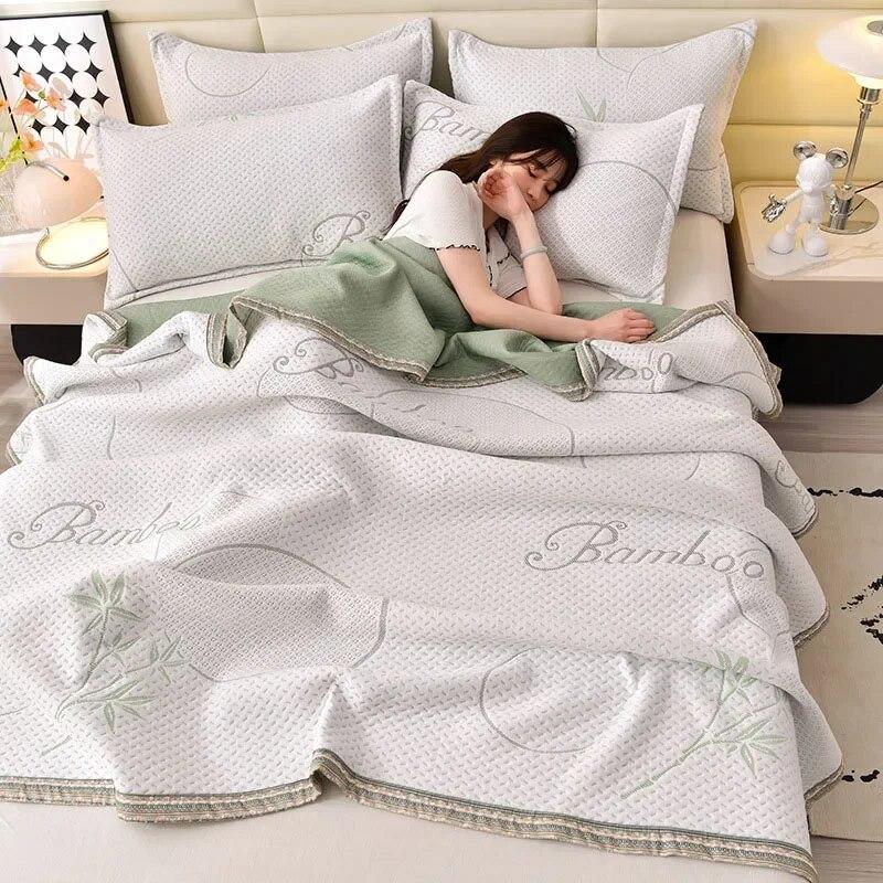 Blankets Cotton Summer Quilt Soft Comforter Bedding Quilt Super Soft Bedspread with Pillowcase Summer Quilt Bedspread King Size