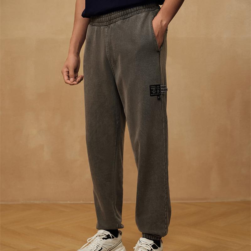 New Era Cuffed Loose Logo Long Casual Pants Unisex pants Dark-Gray 14112273