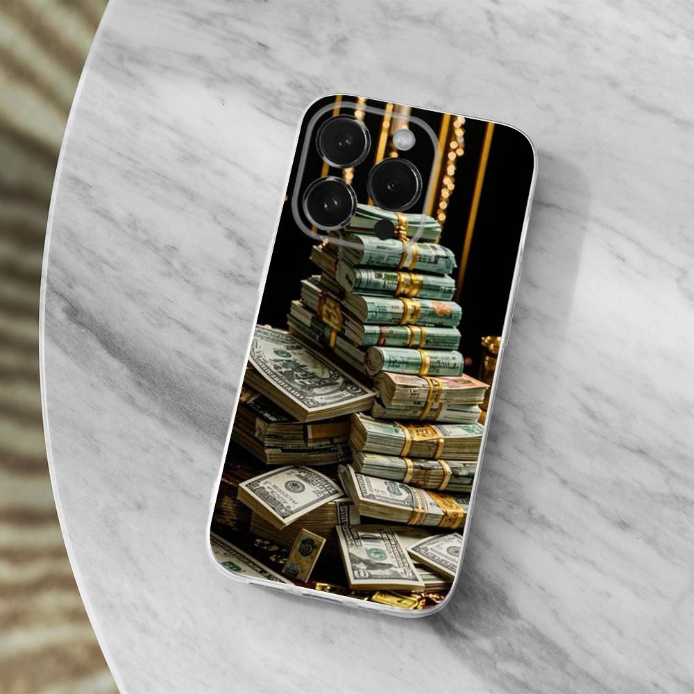 

Wealth Art Dollar Pattern Phone Case For iPhone 14,13,12,11,17,16,15,Pro,Max,Plus,X,XS,XR,SE,Mini Transparent Soft Cover iPhone12mini