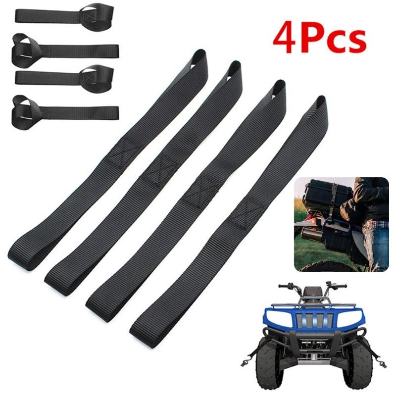 4 pezzi Cinghie Multiuso per Fissaggio Bagagli per Fissare ATV Motociclette Scooter Cinghie di Fissaggio ad Anello Morbido Cintura Robusta