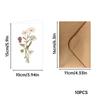 10 Pcs Watercolor Flower Blank Note Cards DIY Party Invitation Card Artistic Blank Greeting Cards