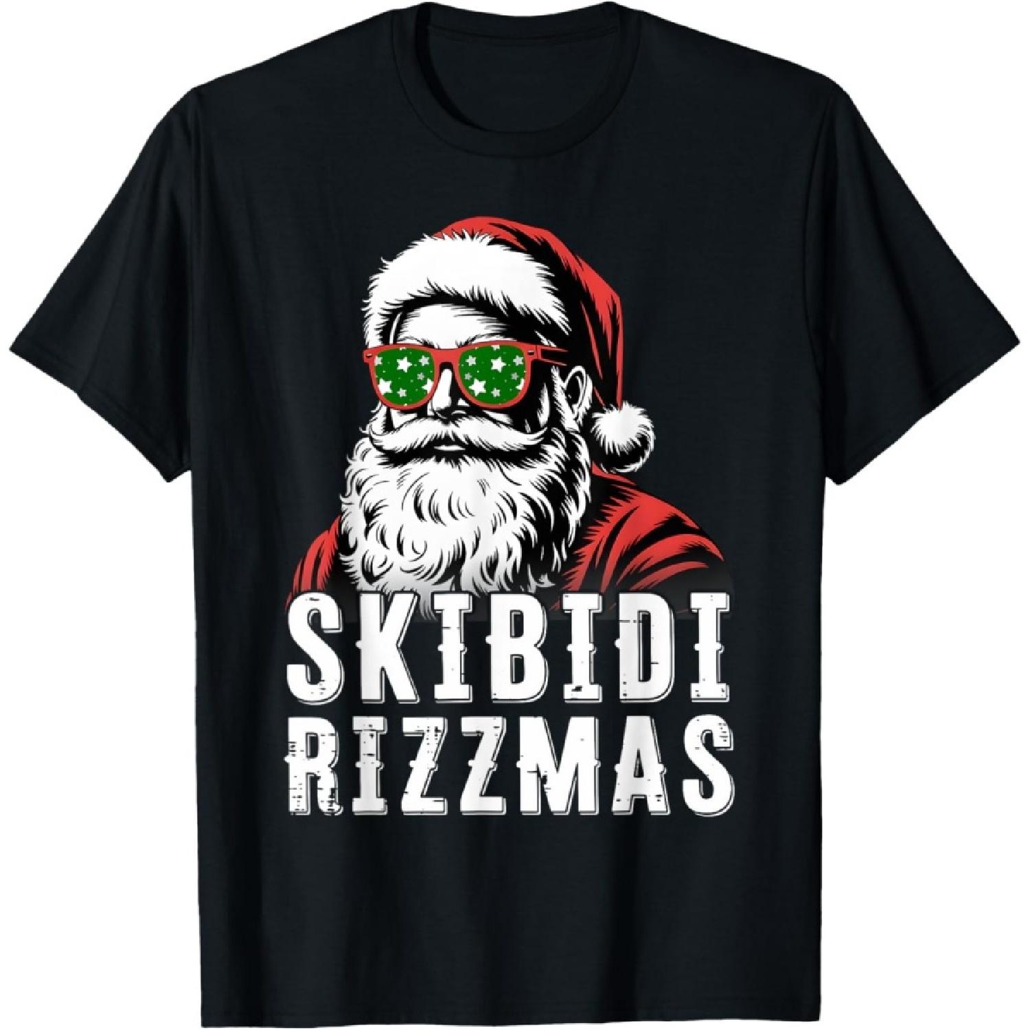 Skibidi Rizzmas Christmas Rizz Santa Claus Charisma Xmas Kid T-Shirt S