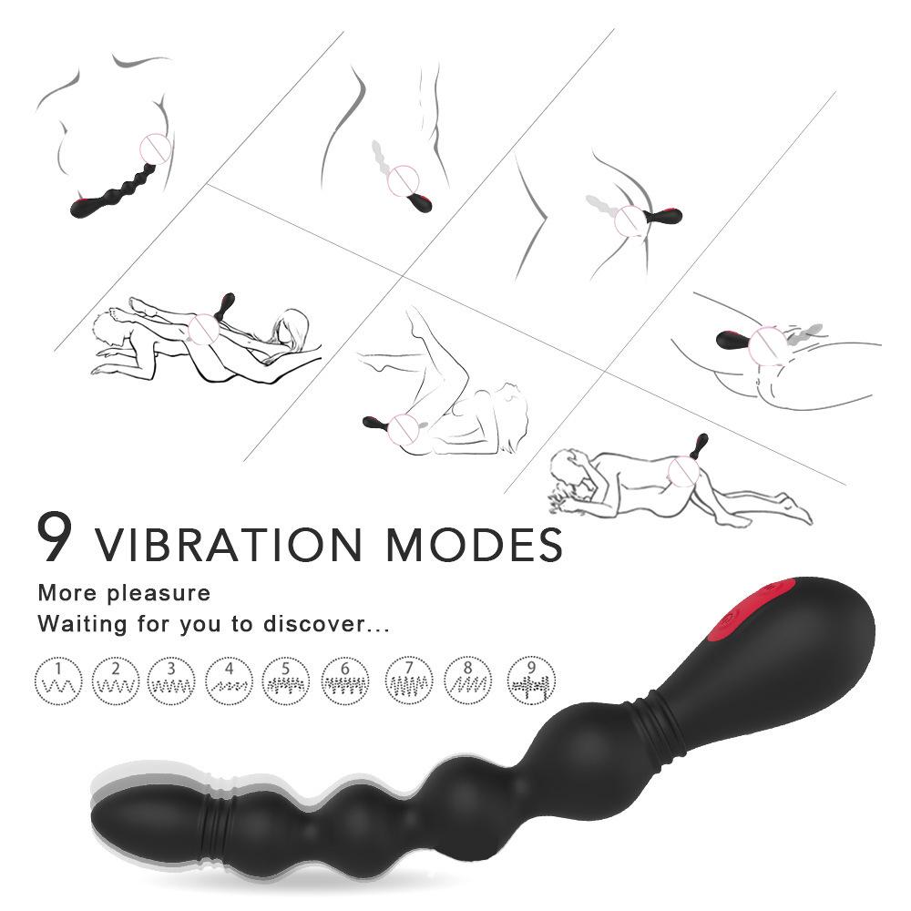 Vibrator Anal Pull Bead Anal Plug Multi-frequency Remote Control Backyard Electric Flirting Male and Female Adult Sex