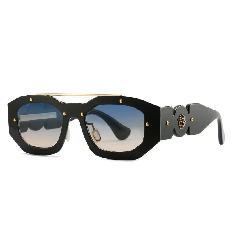Fashion Punk Sunglasses Men Vintage Y2K Polygon Eyewear Women Luxury Designer Unique Sun Glasses