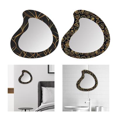 Wall Mirror Sticky Backing Dressing Mirror Accent Mirror Vanity Mirror for Entryway Bathroom Apartment Living Room Wall Decor