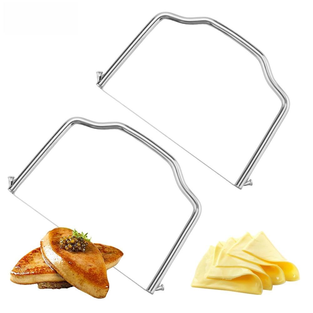 Avocado Cutter Cheese Slicer Party Serving 430 Stainless Steel Electrolysis Finish Straight-line Cutting Wire For Soft Foods