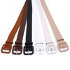 Women's Versatile Black Leather Belt - Korean Style Fashion Accessory for Jeans