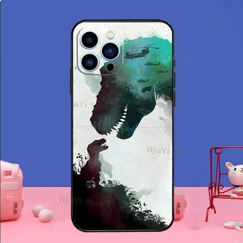 Jurassic Dinosaur Case For iPhone 16 15 13 11 14 Pro Max 12 Mini Plus XR X XS Max Silicone Phone Cover