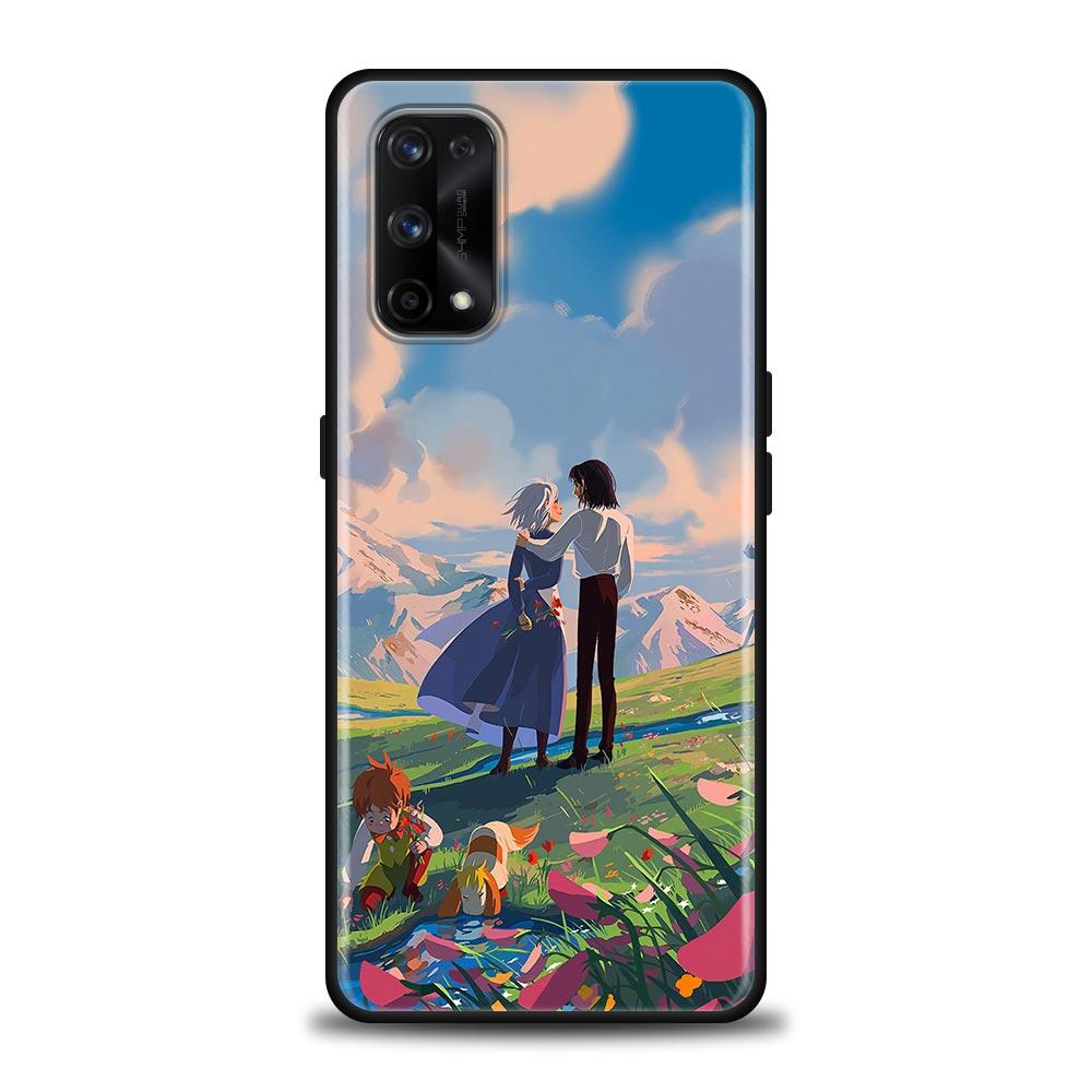 Miyazaki Hayao Anime Das Wandelnde Schloss Telefon Fall Für Oppo Realme 8i 8 9 7 6 5 Pro 9i 7i 5i 6i XT 5G Fällen Abdeckung Realme 8Pro