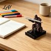 Kratzfester Schreibtisch-Zubehör Kniender Ritter Stifthalter 3D-gedruckter Rüstungskrieger Einzigartige Ninja-Dekoration Organizer Executive Ruhe für Büro,