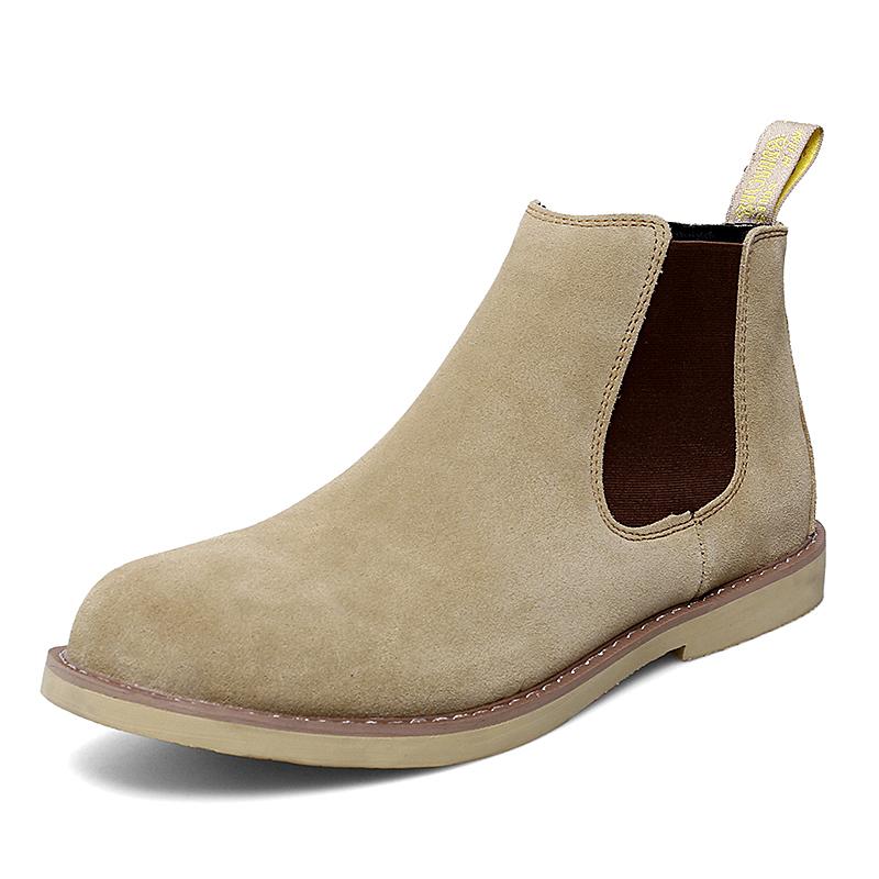 British Style Vintage Handmade Men Shoes High-grade Chelsea Boots Men's Genuine Suede Leather Designer Martin Boots Ankle Boots