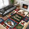 Christmas Custom Name Printed Square Area Rug Soft Non Slip Floor Carpet For Bedroom Holiday Gift
