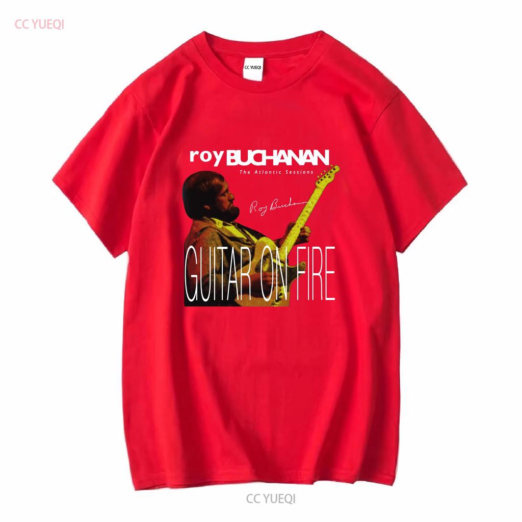 Nuova Roy Buchanan Guitar on Fire La Atlantic T-shirt Tutte le Taglie dalla S alla 5XL 1T196 vintage Lavato abbigliamento di design Casual Unisex