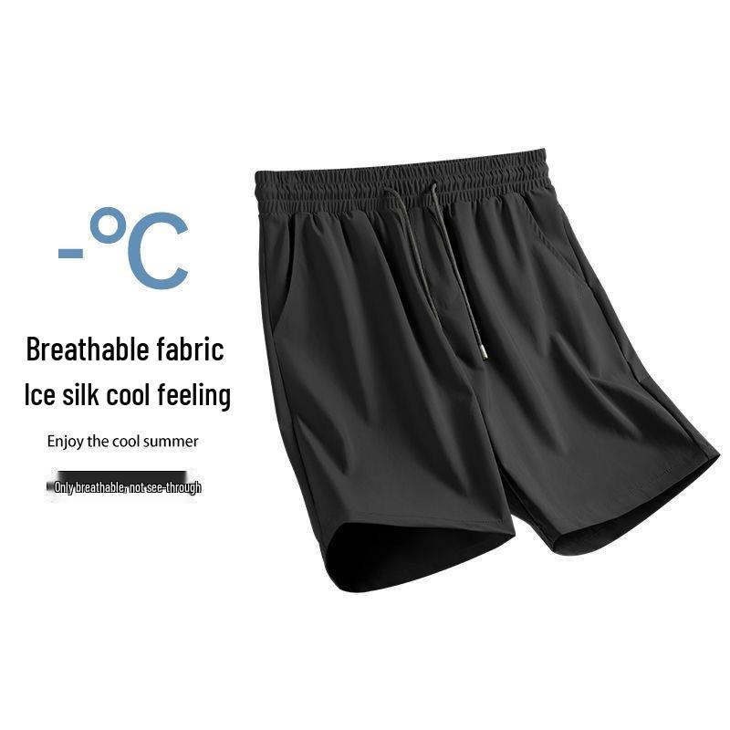 

American Workwear Men s Quick-Dry Ice Silk Beach Shorts: Summer Casual Trend. L (115-135 kg)