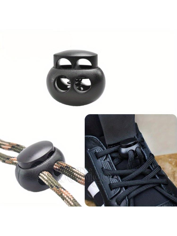 

10pcs Black Plastic Locking Cord Clips 6mm Secure Safety Clips for Shoe Laces, Paracord, DIY Crafts, Sewing Accessories