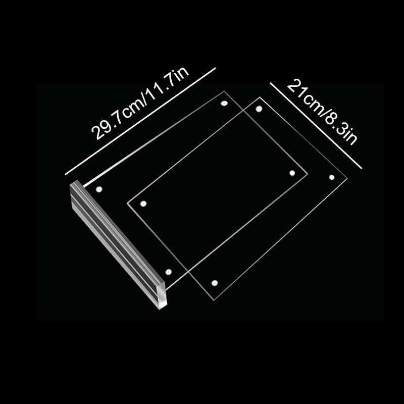 

1 шт. держатель для вывески, офисный акриловый свадебный прозрачный держатель для бумаги, ресторанный стенд, прозрачный настольный стенд для меню, фоторамка 21x29.7cm