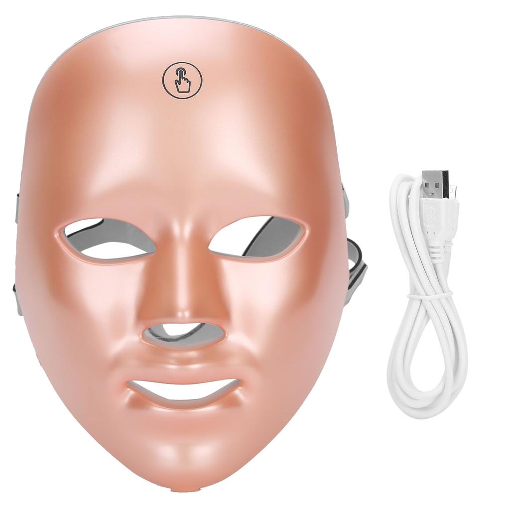 LED Photon Skin Rejuvenation Machine Acne Removal Color Light Therapy Face Shield Gold