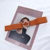 Dress Decoration Elastic Waist Belt Gold Round Buckle Belt Female Waist Strap Women Waistband