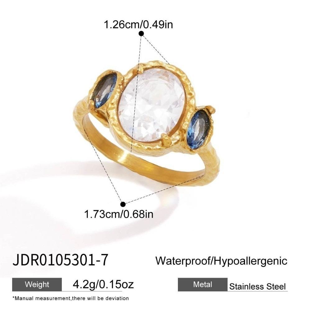 Lightweight Titanium Steel Ring Fade Resistant Hand Jewelry New Zircon Ring Birthday Gift