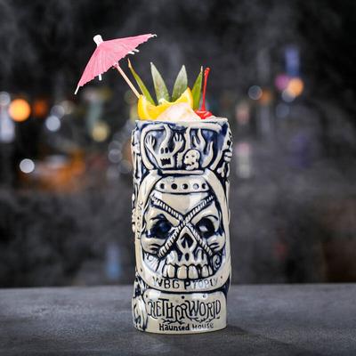 Creative Ceramic Mug Wine Mug Hawaiian Cocktail Cup Party Beer Beverage Cups Tiki Mug Home Drinkware Bar Tools Halloween Gift