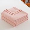 Waffle Plaid Cotton Blankets For Beds Summer Breathable Quilt Blanket Bed Sheet Bedspread Sofa Cover Throw Blankets Dusty Pink