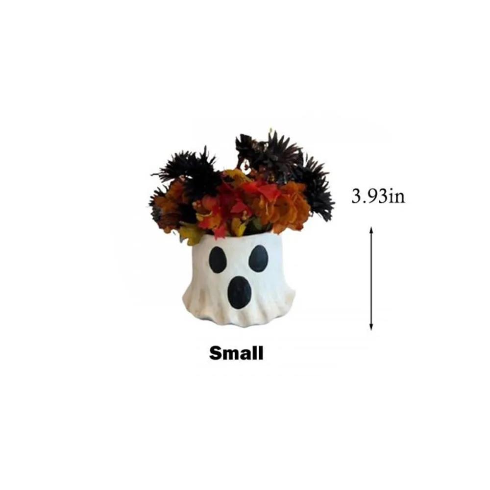 

Halloween Decoration Mud Pie Paper Mache Halloween Ghost Treat Buckets Trick Or Treat Kids Gift Packaging Resin Ornaments