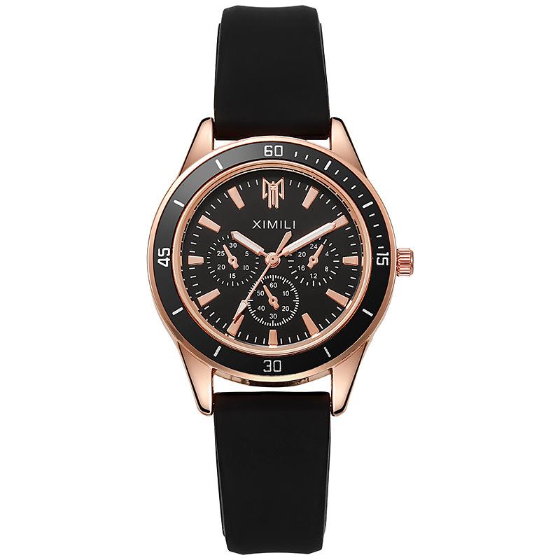 Stylish And Simple Silicone Women'S Quartz Watch, Personalized Versatile Student Fructose Watch